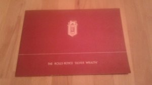 Catalogue publicitaire ROLLS ROYCE Silver Wraith datant de 1947 d'origine et d'époque