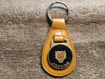 Porte-clefs tête de Jaguar en cuir (circa 1980) 